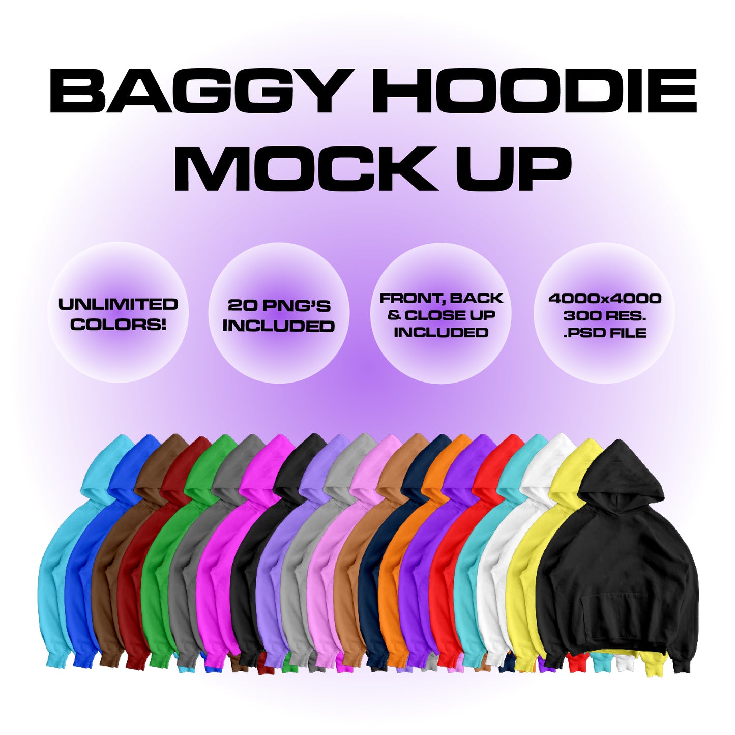 Baggy Hoodie Mock-Up