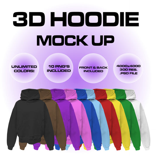 3D Hoodie Mock Up